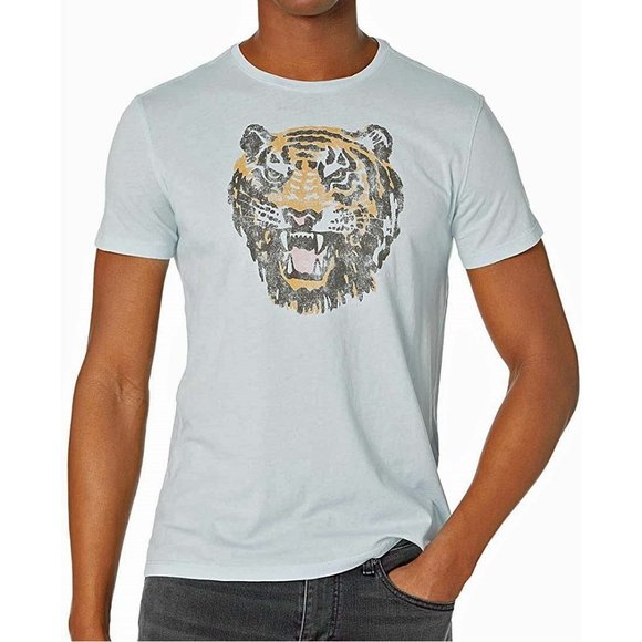 John Varvatos Other - John Varvatos Tiger Head Graphic Crew T-Shirt Blue